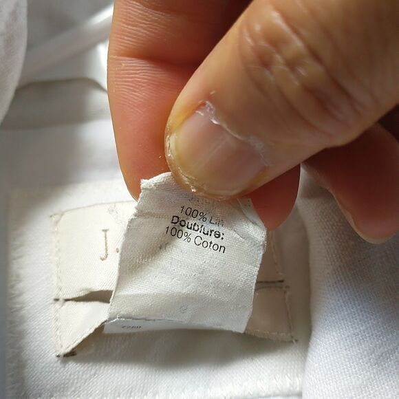 J Crew Schoolboy Blazer 6 White Linen Lined Academia Preppy Career Office Work - Picture 10 of 10